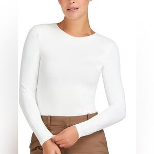 Women's Contour Long Sleeve White Tee NWOT